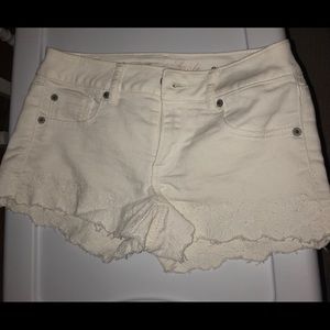 Cute white jean shorts